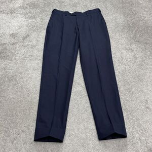 Suit Supply Super 120s Soho Turn Up Wool Dress Pants Mens 46 Navy Blue Trouser